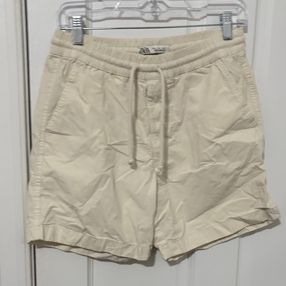Beige Drawstring Shorts - Picture 1 of 2